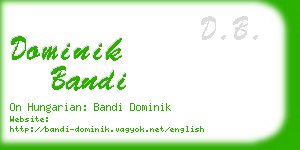 dominik bandi business card